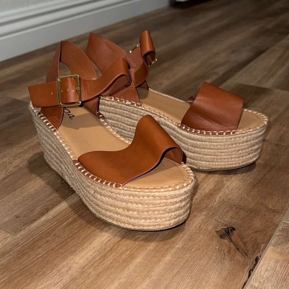 Soda Tan Platform Sandals